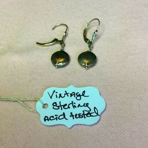 FINAL SALE PRICE Vintage Sterling Silver French Clip Earrings